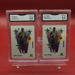 Lot 2 1991 Skybox Gary Payton Graded Cards #510